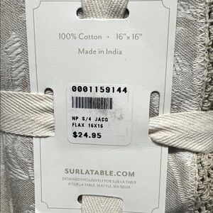 Sur La Table Natural Cotton Napkins